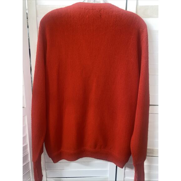 Men’s 60s Vintage Jockey Red Cardigan Sweater Acrylic Button Up Sz Medium - Picture 6 of 7